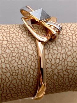 *Кольцо р.17,5 цв Красное, Белое арт. 01-5129-00-000-1111-04-731 (вес 2,2 г) - фото 342384