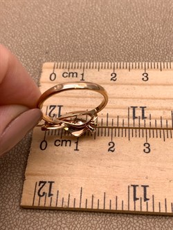 *Кольцо р.17,5 цв Красное, Белое арт. 01-5129-00-000-1111-04-731 (вес 2,2 г) - фото 342387