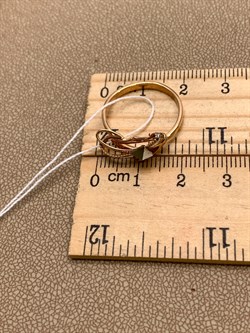 *Кольцо р.17,5 цв Красное, Белое арт. 01-5129-00-000-1111-04-731 (вес 2,2 г) - фото 342388