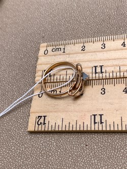 *Кольцо р.17,5 цв Красное, Белое арт. 01-5129-00-000-1111-04-731 (вес 2,2 г) - фото 342389