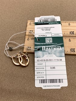 *Серьги Белый Фианит цв Красное арт. 02-4318-00-501-1110-38-757 (вес 3,85 г) - фото 342539 *Серьги Белый Фианит цв Красное арт. 02-4318-00-501-1110-38-757 (вес 3,85 г) - фото 342539