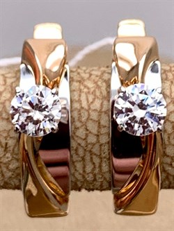 *Серьги Белый Фианит цв Красное и Белое арт. 02-4298-00-501-1111-38-647 (вес 2,85 г) - фото 342610 *Серьги Белый Фианит цв Красное и Белое арт. 02-4298-00-501-1111-38-647 (вес 2,85 г) - фото 342610