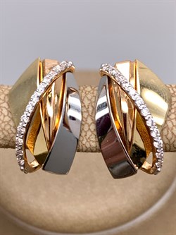 *Серьги Белый Фианит цв Лимонное, Красное, Белое арт. 02-4056-00-401-1140-23-653 (вес 4,21 г) - фото 342679 *Серьги Белый Фианит цв Лимонное, Красное, Белое арт. 02-4056-00-401-1140-23-653 (вес 4,21 г) - фото 342679