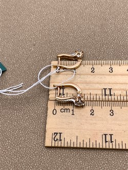 *Серьги Белый Фианит арт. 02-4338-00-501-1111-38-319 (вес 3,41 г) - фото 342695