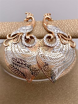 *Серьги Белый Фианит цв Красное арт. 02-3744-00-401-1110-48-642 (вес 3,84 г) - фото 342869