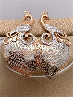 *Серьги Белый Фианит цв Красное арт. 02-3744-00-401-1110-48-642 (вес 3,84 г) - фото 342870 *Серьги Белый Фианит цв Красное арт. 02-3744-00-401-1110-48-642 (вес 3,84 г) - фото 342870
