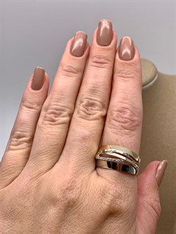 *Кольцо р.20 Белый Фианит цв  Лимонное, Белое арт. 01-5239-00-401-1121-42-419 (вес 4,61 г) - фото 342914