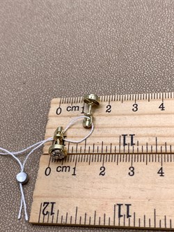 *Пусеты Белый Фианит цв  Лимонное, Белое арт. 02-4303-00-501-1121-38-350 (вес 1,9 г) - фото 342924