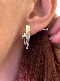 *Серьги цв Белое и Лимонное арт. 02-4336-00-501-1121-38-627 (вес 3,6 г) - фото 342927