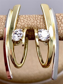 *Серьги цв Белое и Лимонное арт. 02-4336-00-501-1121-38-627 (вес 3,6 г) - фото 342928