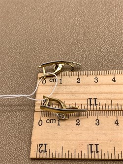 *Серьги цв Белое и Лимонное арт. 02-4336-00-501-1121-38-627 (вес 3,6 г) - фото 342931