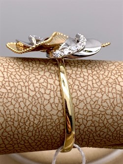 *Кольцо р.17 Белый Фианит цв  Лимонное, Белое арт. 01-5065-00-401-1121-48-611 (вес 2,5 г) - фото 342936