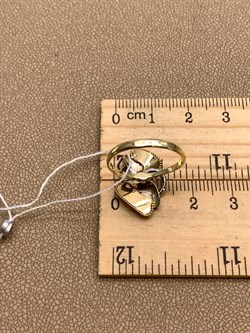 *Кольцо р.17 Белый Фианит цв  Лимонное, Белое арт. 01-5065-00-401-1121-48-611 (вес 2,5 г) - фото 342940