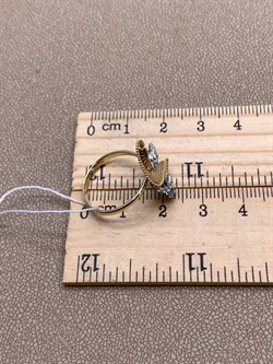 *Кольцо р.17 Белый Фианит цв  Лимонное, Белое арт. 01-5065-00-401-1121-48-611 (вес 2,5 г) - фото 342941