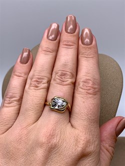 *Кольцо р.17 Белый Фианит цв  Лимонное, Белое арт. 01-5228-00-501-1121-38-546 (вес 2,96 г) - фото 342956 *Кольцо р.17 Белый Фианит цв  Лимонное, Белое арт. 01-5228-00-501-1121-38-546 (вес 2,96 г) - фото 342956