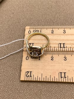 *Кольцо р.17 Белый Фианит цв  Лимонное, Белое арт. 01-5228-00-501-1121-38-546 (вес 2,96 г) - фото 342958 *Кольцо р.17 Белый Фианит цв  Лимонное, Белое арт. 01-5228-00-501-1121-38-546 (вес 2,96 г) - фото 342958