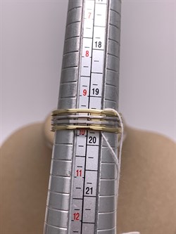 *Кольцо р.19,5 Белый Фианит цв Лимонное, Белое арт. 01-5238-00-501-1121-38-971 (вес 4,26 г) - фото 342974