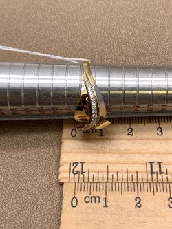 *Кольцо р.19 Белый Фианит цв  Лимонное, Белое арт. 01-5236-00-401-1121-64-557 (вес 4,02 г) - фото 342993