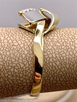 *Кольцо р.19 Белый Фианит цв  Лимонное, Белое арт. 01-5236-00-401-1121-64-557 (вес 4,02 г) - фото 342996