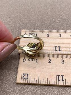 *Кольцо р.19 Белый Фианит цв  Лимонное, Белое арт. 01-5236-00-401-1121-64-557 (вес 4,02 г) - фото 342999