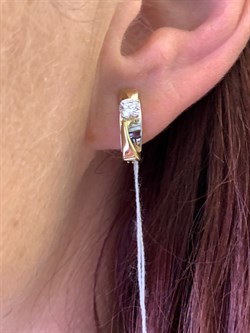 *Серьги Белый Фианит цв  Лимонное, Белое арт. 02-4298-00-501-1121-38-163 (вес 2,98 г) - фото 343011 *Серьги Белый Фианит цв  Лимонное, Белое арт. 02-4298-00-501-1121-38-163 (вес 2,98 г) - фото 343011