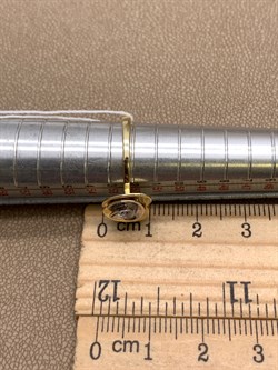 *Кольцо р.17 Белый Фианит цв  Лимонное, Белое арт. 01-5263-00-501-1121-38-546 (вес 3,04 г) - фото 343022