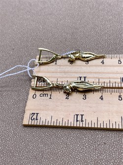 *Серьги Белый Фианит цв  Лимонное, Белое арт. 02-4396-00-401-1121-48-411 (вес 6,99 г) - фото 343047 *Серьги Белый Фианит цв  Лимонное, Белое арт. 02-4396-00-401-1121-48-411 (вес 6,99 г) - фото 343047