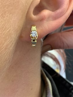 *Серьги Белый Фианит цв  Лимонное, Белое арт. 02-4320-00-501-1121-38-676 (вес 4,13 г) - фото 343049