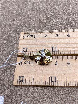 *Подвеска Белый Фианит цв  Лимонное, Белое арт. 03-2654-00-401-1121-48-577 (вес 2 г) - фото 343059 *Подвеска Белый Фианит цв  Лимонное, Белое арт. 03-2654-00-401-1121-48-577 (вес 2 г) - фото 343059