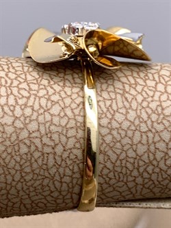 *Кольцо р.16,5 Белый Фианит цв  Лимонное, Белое арт. 01-5014-00-401-1121-48-200 (вес 2,1 г) - фото 343064