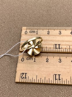 *Кольцо р.16,5 Белый Фианит цв  Лимонное, Белое арт. 01-5014-00-401-1121-48-200 (вес 2,1 г) - фото 343067