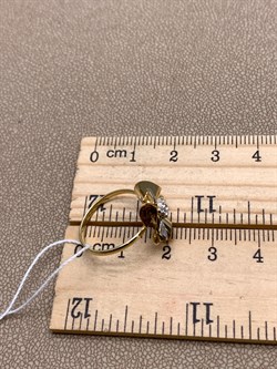 *Кольцо р.16,5 Белый Фианит цв  Лимонное, Белое арт. 01-5014-00-401-1121-48-200 (вес 2,1 г) - фото 343069