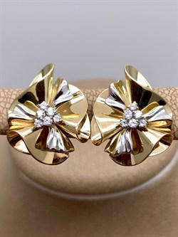 *Серьги Белый Фианит цв  Лимонное, Белое арт. 02-3914-00-401-1121-48-156 (вес 5,14 г) - фото 343073 *Серьги Белый Фианит цв  Лимонное, Белое арт. 02-3914-00-401-1121-48-156 (вес 5,14 г) - фото 343073