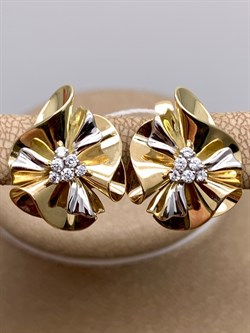 *Серьги Белый Фианит цв  Лимонное, Белое арт. 02-3914-00-401-1121-48-156 (вес 5,14 г) - фото 343074 *Серьги Белый Фианит цв  Лимонное, Белое арт. 02-3914-00-401-1121-48-156 (вес 5,14 г) - фото 343074