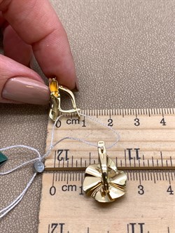 *Серьги Белый Фианит цв  Лимонное, Белое арт. 02-3914-00-401-1121-48-156 (вес 5,14 г) - фото 343075 *Серьги Белый Фианит цв  Лимонное, Белое арт. 02-3914-00-401-1121-48-156 (вес 5,14 г) - фото 343075