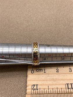 *Кольцо р.16,5 Белый Фианит цв  Лимонное, Белое арт. 01-4791-00-401-1121-50-459 (вес 2,99 г) - фото 343078 *Кольцо р.16,5 Белый Фианит цв  Лимонное, Белое арт. 01-4791-00-401-1121-50-459 (вес 2,99 г) - фото 343078