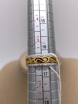 *Кольцо р.16,5 Белый Фианит цв  Лимонное, Белое арт. 01-4791-00-401-1121-50-459 (вес 2,99 г) - фото 343079 *Кольцо р.16,5 Белый Фианит цв  Лимонное, Белое арт. 01-4791-00-401-1121-50-459 (вес 2,99 г) - фото 343079