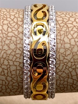 *Кольцо р.16,5 Белый Фианит цв  Лимонное, Белое арт. 01-4791-00-401-1121-50-459 (вес 2,99 г) - фото 343081 *Кольцо р.16,5 Белый Фианит цв  Лимонное, Белое арт. 01-4791-00-401-1121-50-459 (вес 2,99 г) - фото 343081