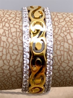 *Кольцо р.16,5 Белый Фианит цв  Лимонное, Белое арт. 01-4791-00-401-1121-50-459 (вес 2,99 г) - фото 343082 *Кольцо р.16,5 Белый Фианит цв  Лимонное, Белое арт. 01-4791-00-401-1121-50-459 (вес 2,99 г) - фото 343082