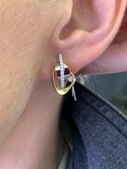 *Серьги Белый Фианит цв  Лимонное, Белое арт. 02-4342-00-401-1121-23-660 (вес 4,01 г) - фото 343112 *Серьги Белый Фианит цв  Лимонное, Белое арт. 02-4342-00-401-1121-23-660 (вес 4,01 г) - фото 343112