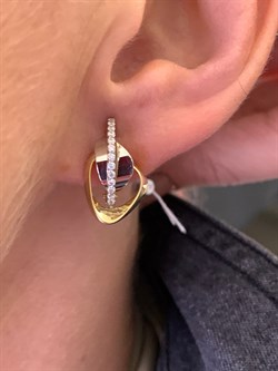 *Серьги Белый Фианит цв  Лимонное, Белое арт. 02-4342-00-401-1121-23-660 (вес 4,01 г) - фото 343113 *Серьги Белый Фианит цв  Лимонное, Белое арт. 02-4342-00-401-1121-23-660 (вес 4,01 г) - фото 343113