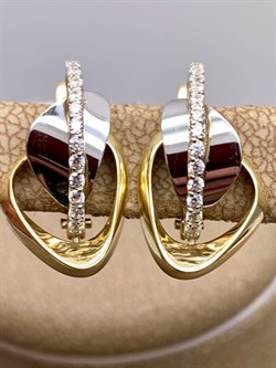 *Серьги Белый Фианит цв  Лимонное, Белое арт. 02-4342-00-401-1121-23-660 (вес 4,01 г) - фото 343115 *Серьги Белый Фианит цв  Лимонное, Белое арт. 02-4342-00-401-1121-23-660 (вес 4,01 г) - фото 343115