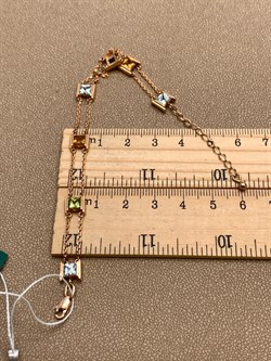 *Браслет р-17-21см. цв Красное арт. 05-0635-00-230-1110-57-837 (вес 5,81 г) - фото 343170