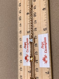 *Браслет р-17-21см. цв Красное арт. 05-0635-00-230-1110-57-837 (вес 5,81 г) - фото 343171