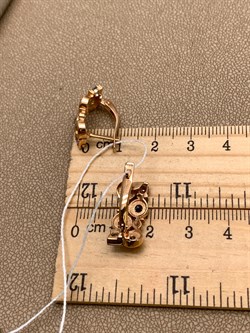 *Серьги цв Красное арт. 02-4671-00-730-1110-57-463 (вес 5,58 г) - фото 343201