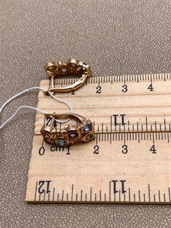 *Серьги цв Красное арт. 02-4671-00-730-1110-57-463 (вес 5,58 г) - фото 343202