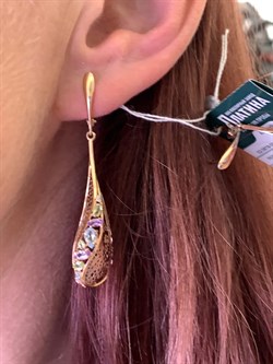 *Серьги цв Красное арт. 02-3678-00-295-1110-46-154 (вес 5,08 г) - фото 343248 *Серьги цв Красное арт. 02-3678-00-295-1110-46-154 (вес 5,08 г) - фото 343248