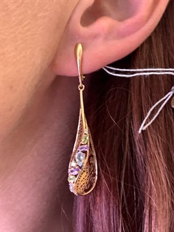 *Серьги цв Красное арт. 02-3678-00-295-1110-46-154 (вес 5,08 г) - фото 343249 *Серьги цв Красное арт. 02-3678-00-295-1110-46-154 (вес 5,08 г) - фото 343249