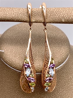 *Серьги цв Красное арт. 02-3678-00-295-1110-46-154 (вес 5,08 г) - фото 343251 *Серьги цв Красное арт. 02-3678-00-295-1110-46-154 (вес 5,08 г) - фото 343251