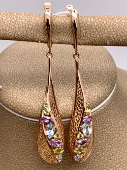 *Серьги цв Красное арт. 02-3678-00-295-1110-46-154 (вес 5,08 г) - фото 343252 *Серьги цв Красное арт. 02-3678-00-295-1110-46-154 (вес 5,08 г) - фото 343252